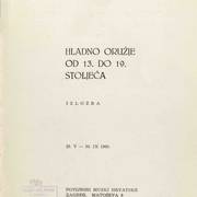 Hladno oružje od 13. do 19. stoljeća